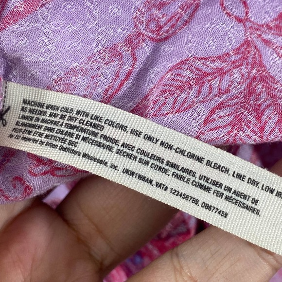 Free People Mini Dress Medium Purple Pink Floral She Moves Sleeveless Tunic - Picture 12 of 13